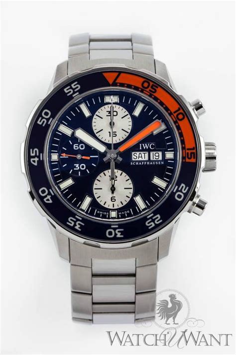 iwc aquatimer blue orange|iwc aquatimer minute memory.